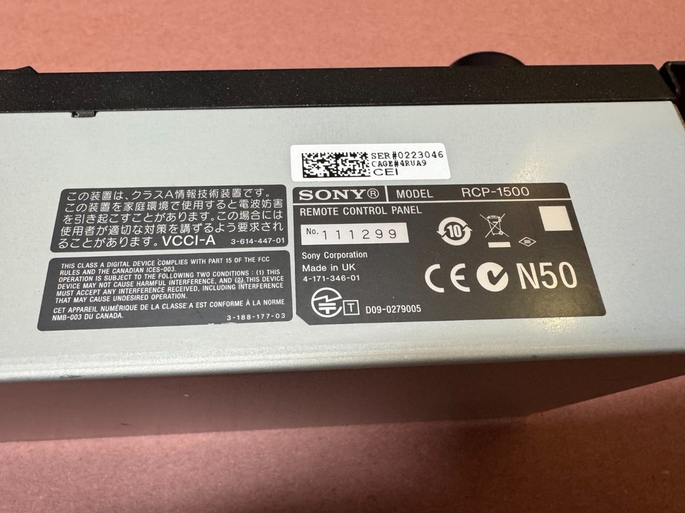 Sony RCP-1500 Standard Remote Control Panel (Joystick)