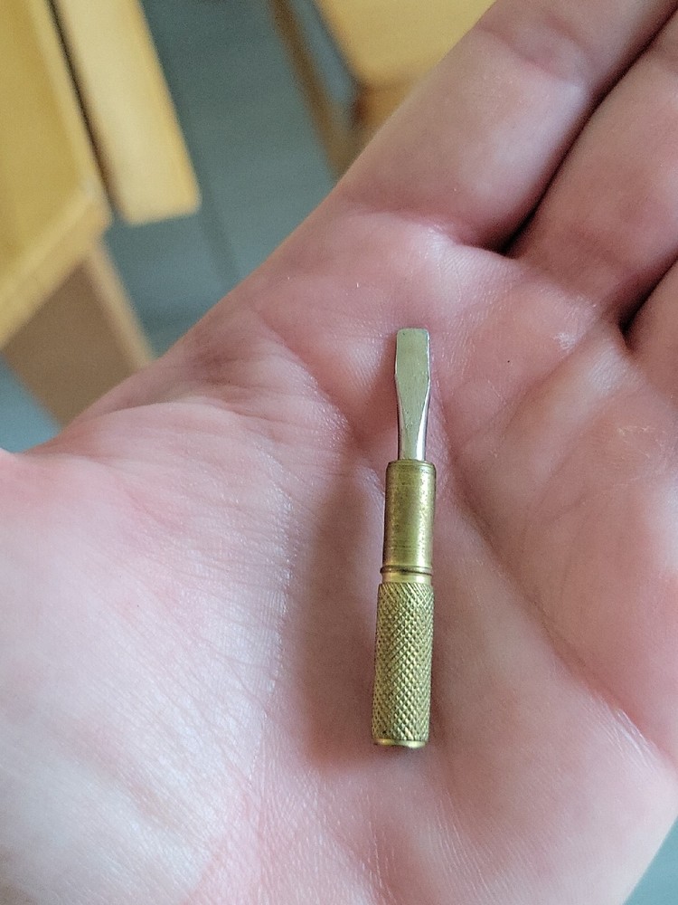 Vintage Hammer with Nesting Flat Tip Screwdrivers - Unbranded