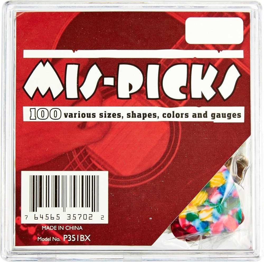 MIS-PICKS ASSORTED GUITAR PICK PACK P351BX (100 pc.)