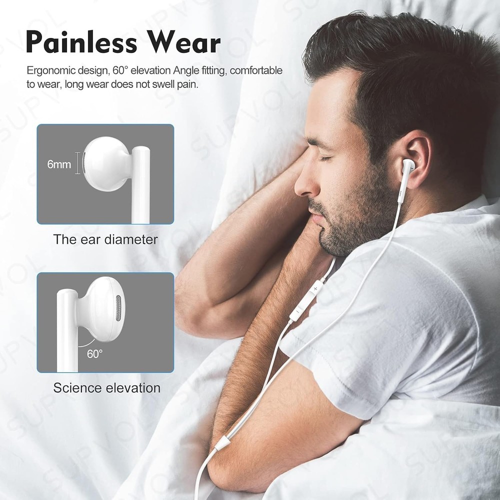 Apple Earbuds with Lightning Connector, 2Pack [Apple MFi Certified] iPhone