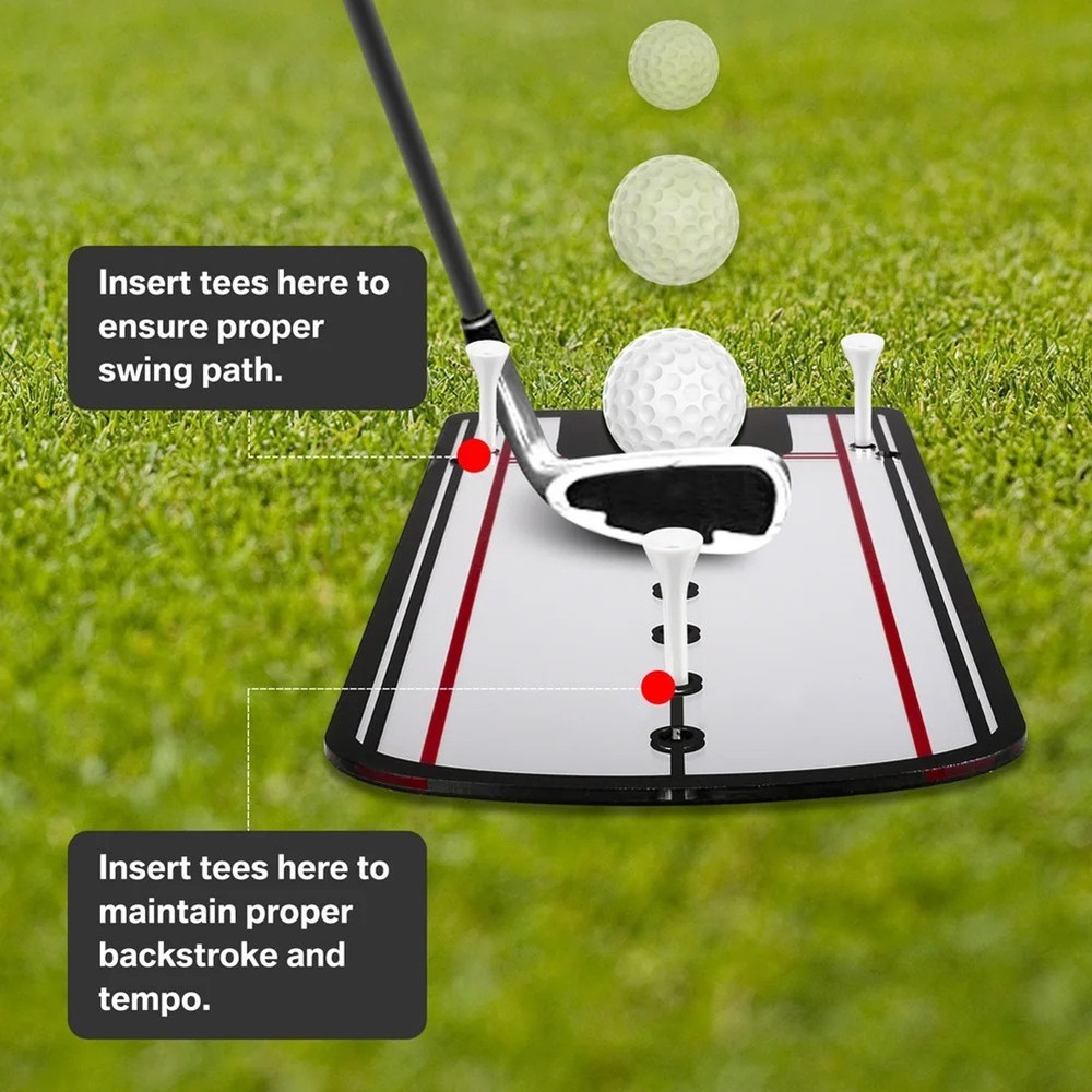 Golf Putting Mirror Training Alignment Aid Swing Trainer Eye Line Practice Tool