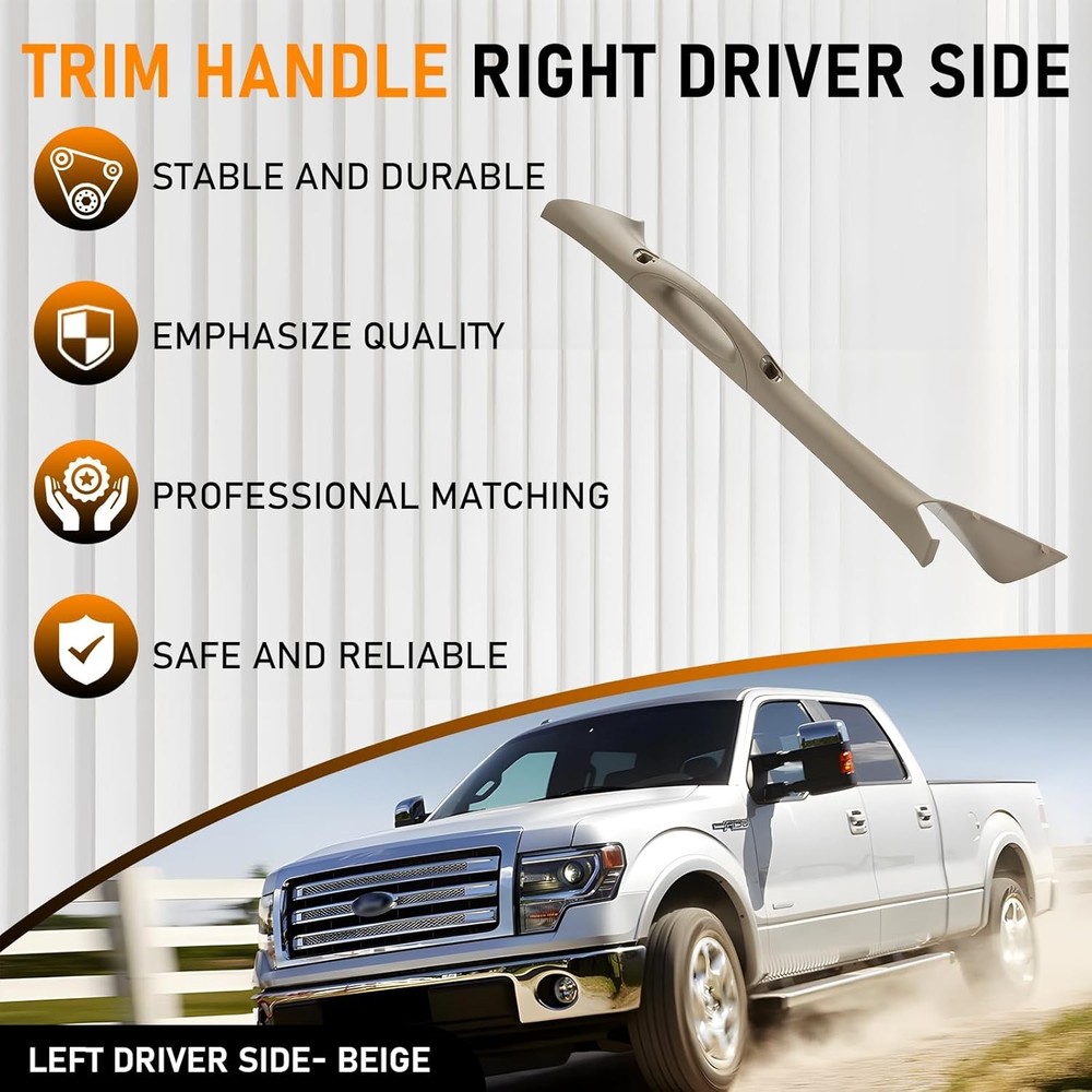 A Pillar Interior Trim Handle Left Driver Side Side, Beige