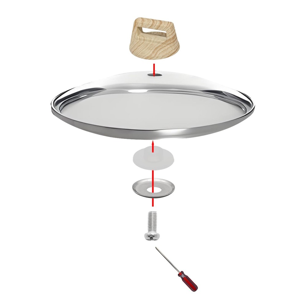 JAKOUE 2 Pack Pot Lid Handle Replacement Knob，Kitchen Cookware Universal Repl...