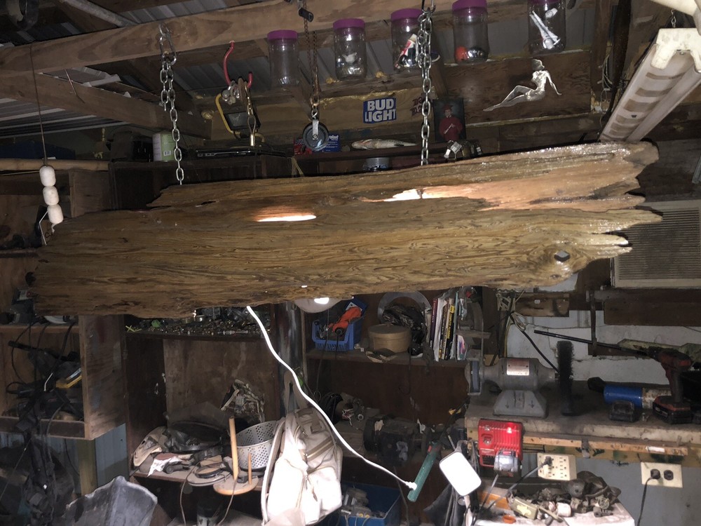 Cypress Log Hollow With Light For Pool Table Or Dinner Table Etc.