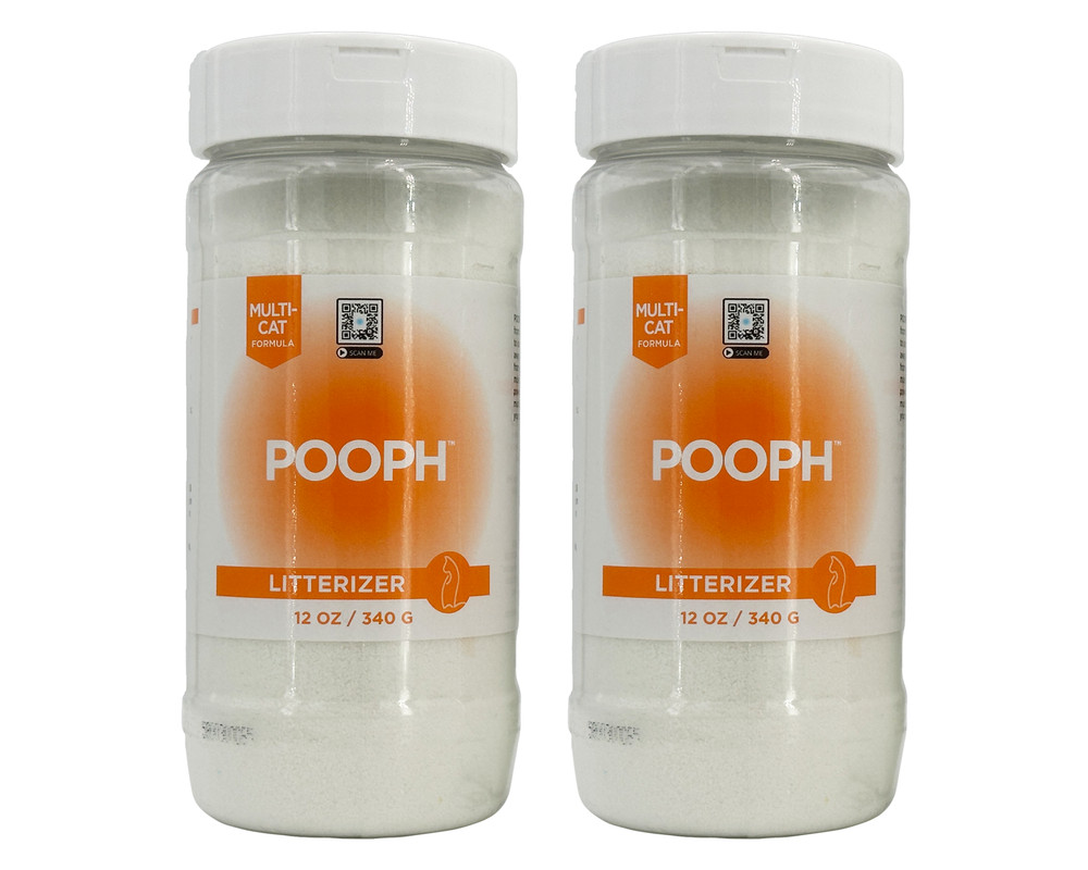 POOPH Litterizer Litter Box Deodorizer, Multi-Cat Formula, Pack of 2