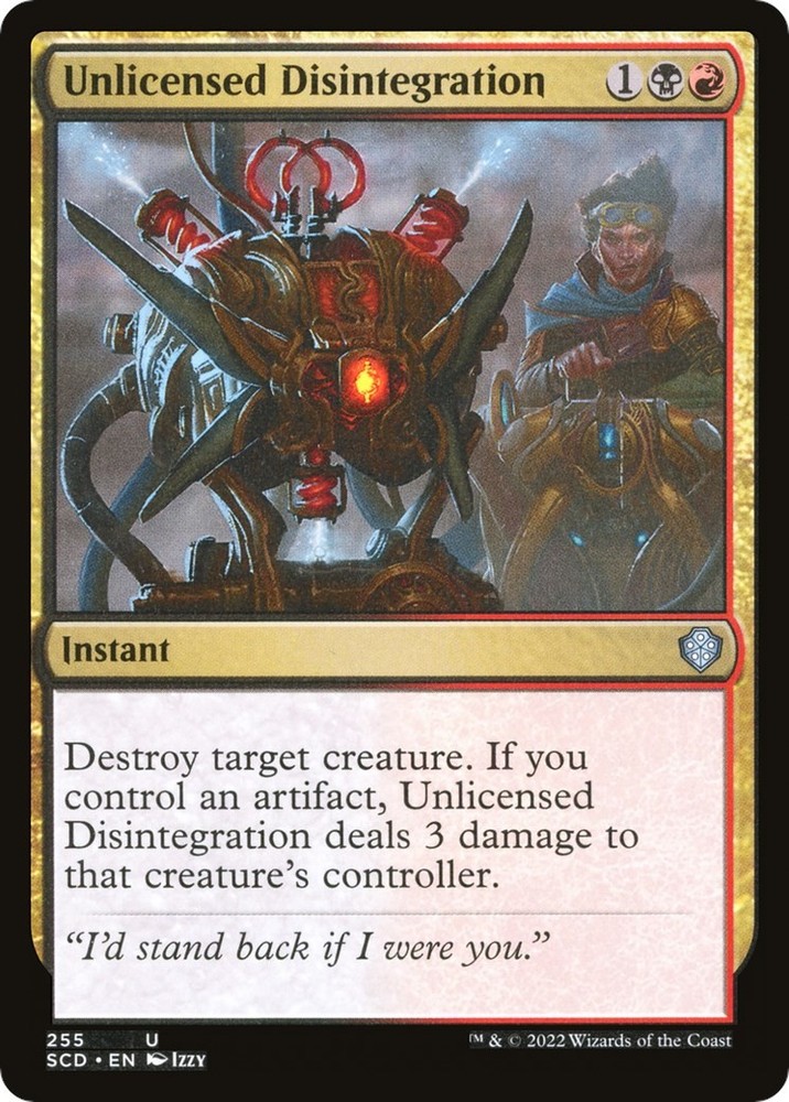 Unlicensed Disintegration Starter Commander Decks 255 MTG LP