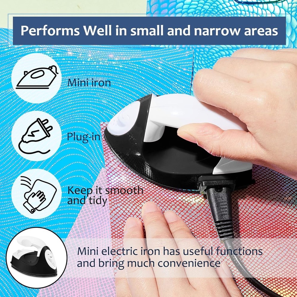 Compact Mini Craft Iron with Charging Base - Perfect for Small, Quick Projects