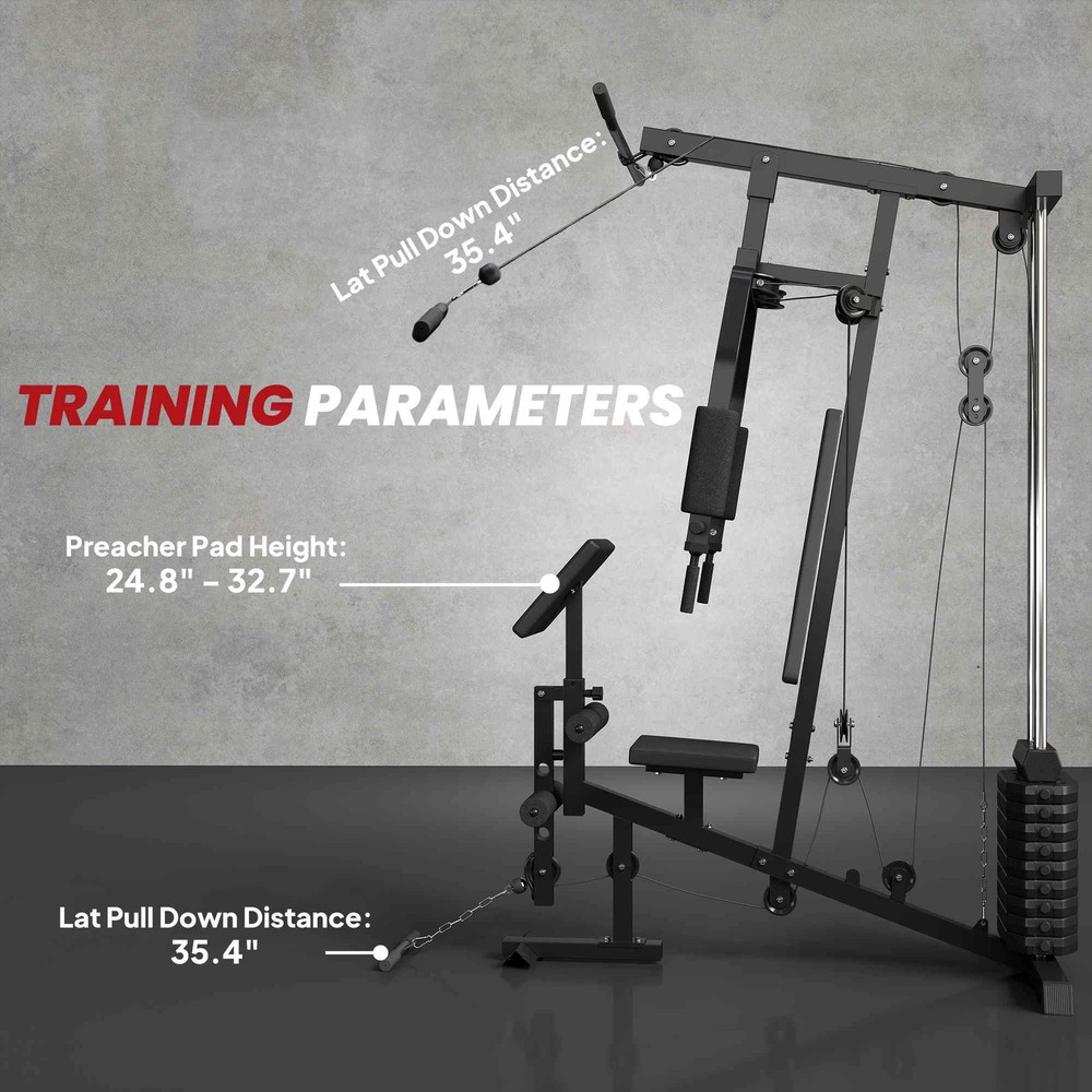 Multifunctional Workout Station for Chest Presses and Pull Up Exercise, 264 lbs