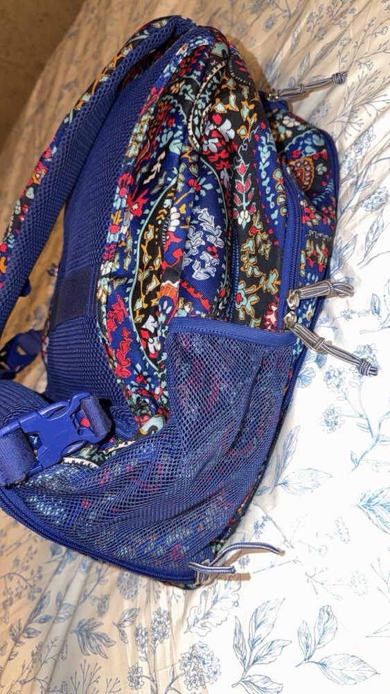 Vera Bradley Backpack Blue Multicolor Canvas Adjustable Straps