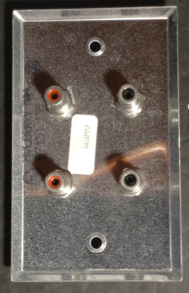 AWPM RCA Wall Face Plate - White - New in original box