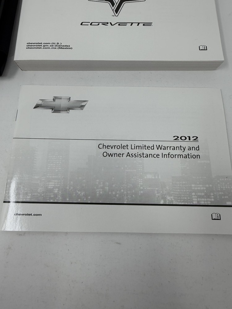 2012 Chevrolet Corvette Owners Manual OEM Complete Set