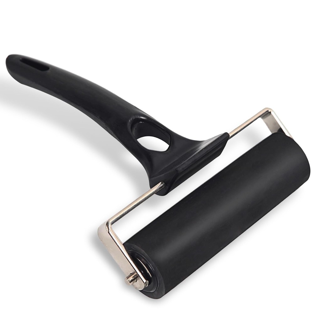 Rubber Roller Brayer for Crafting - Ink Roller Tool for Printmaking, Glue, Bl...