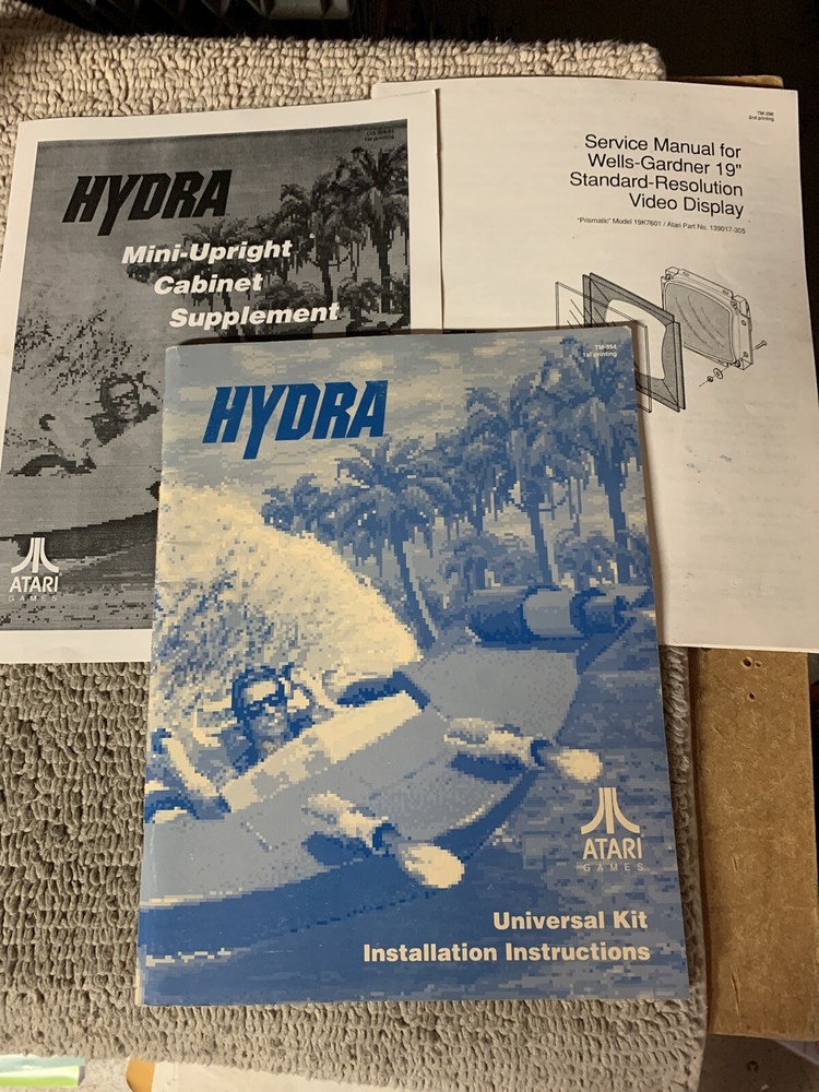 original Hydra Set Atari Arcade Video Game manual