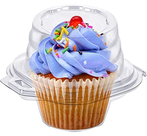 Cupcake Boxes Individual Cupcake Containers, 50 Packs Regular Cupcake Holder