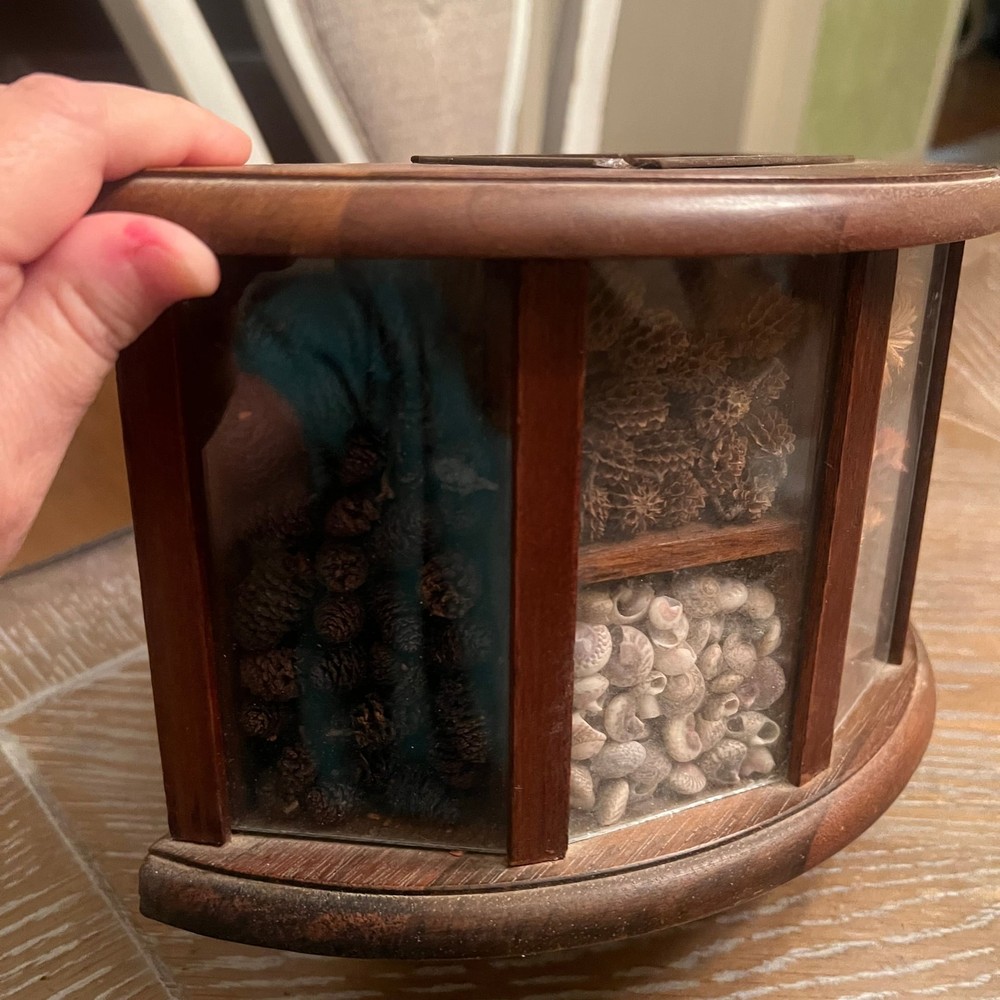 Vintage Wood Shadow Box Planter