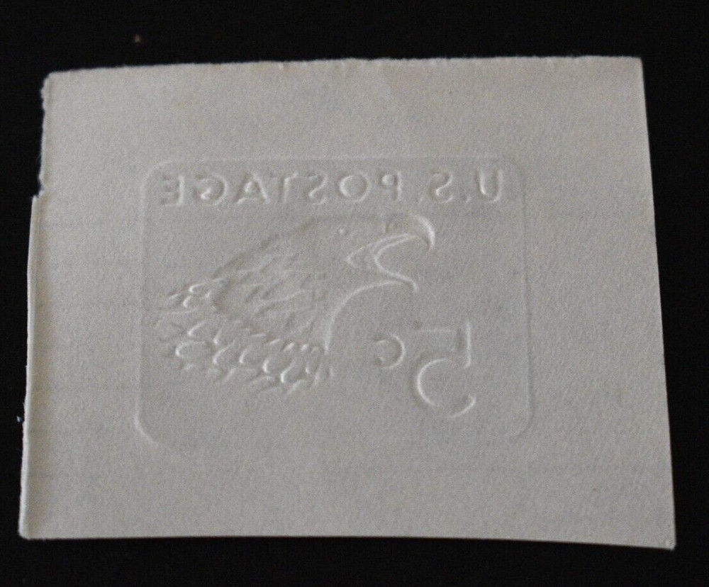 1968 US Stamp Scott #U553 - 5 Cent Eagle Envelope Cut
