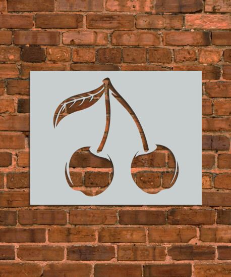 Cherry Fruit Stencil