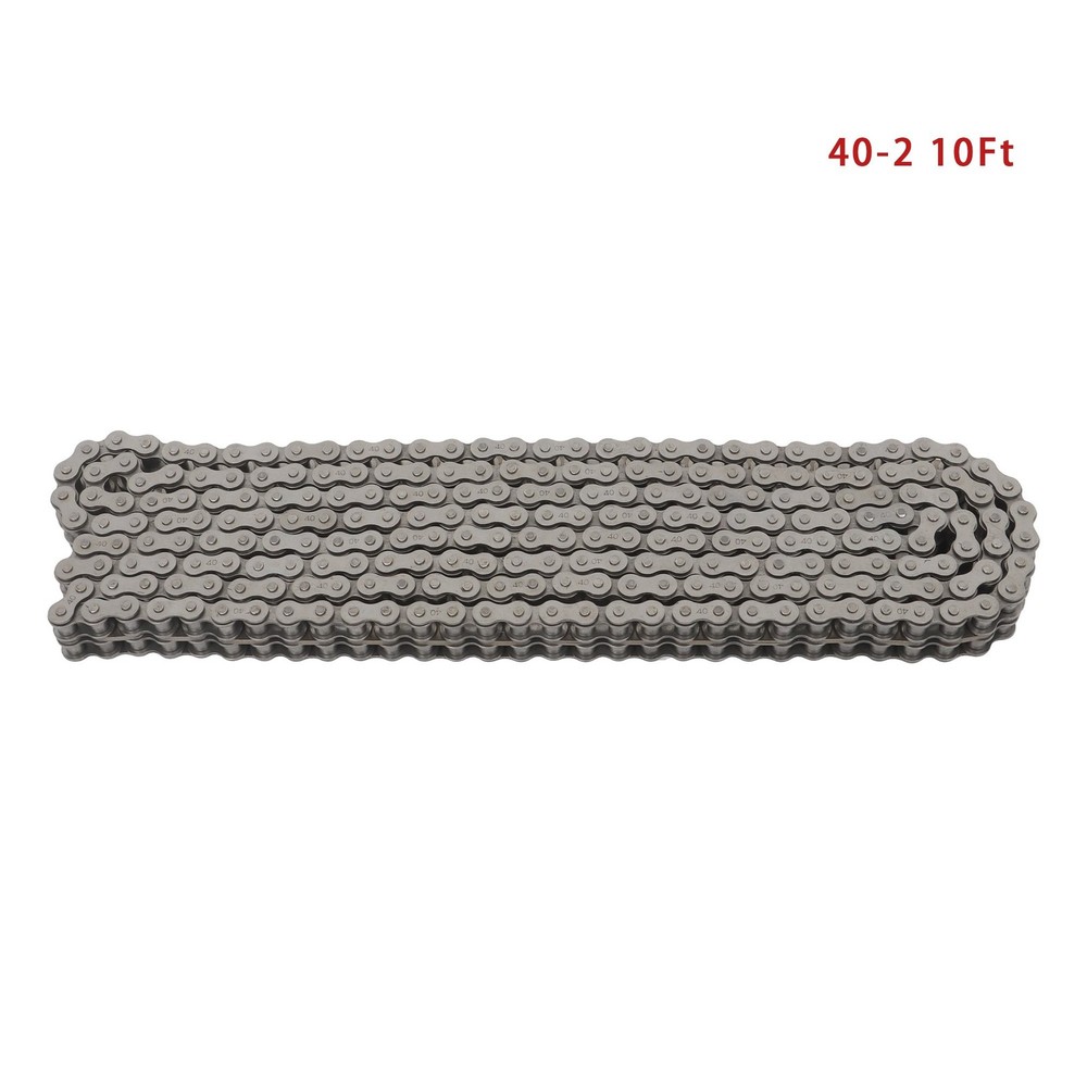 10 Feet #40-2 Double Strand Roller Chain Includes 2 Master Links