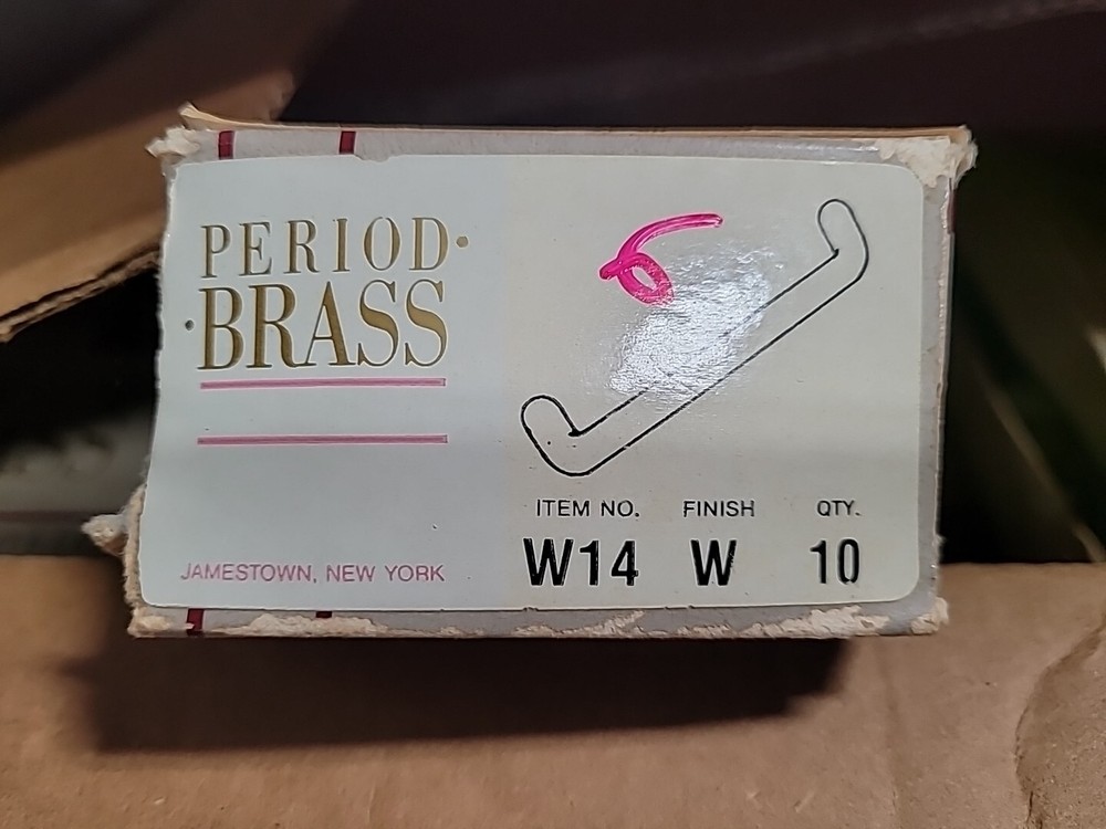 Period Brass 4 In CC Solid Brass White Drawer Pull For Cabinets And Drawers