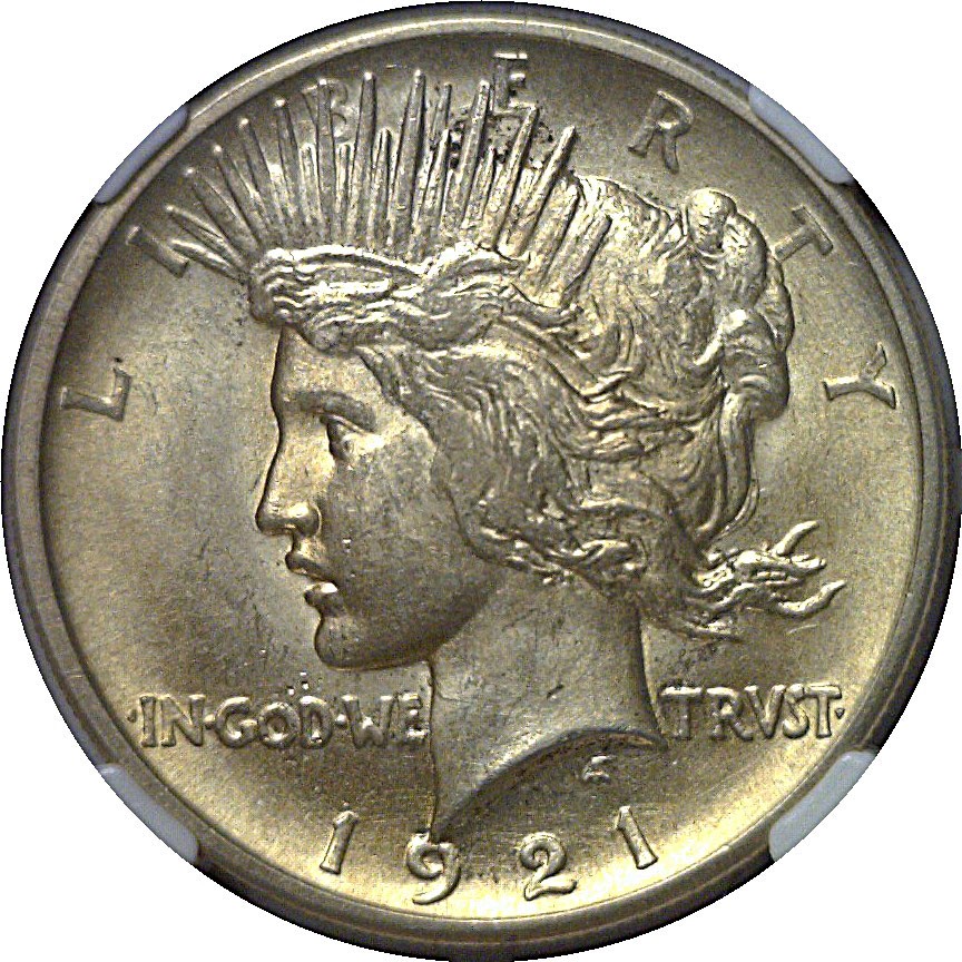 1921 Peace Dollar NGC MS-63