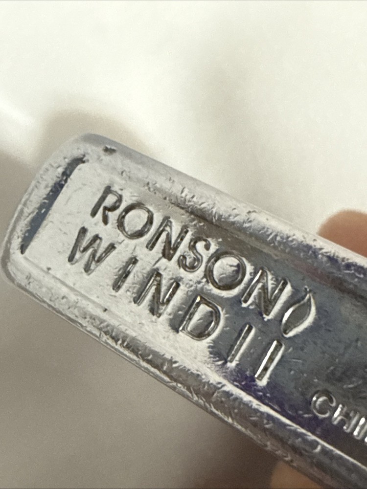 Ronson Wind II Chrome Vintage Lighter Tested - Needs Fluid