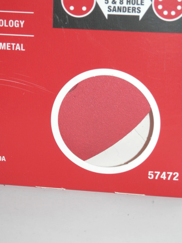 Bauer 5" Hook & Loop Universal Pattern Sanding Discs 5 Count 150 Grit NEW