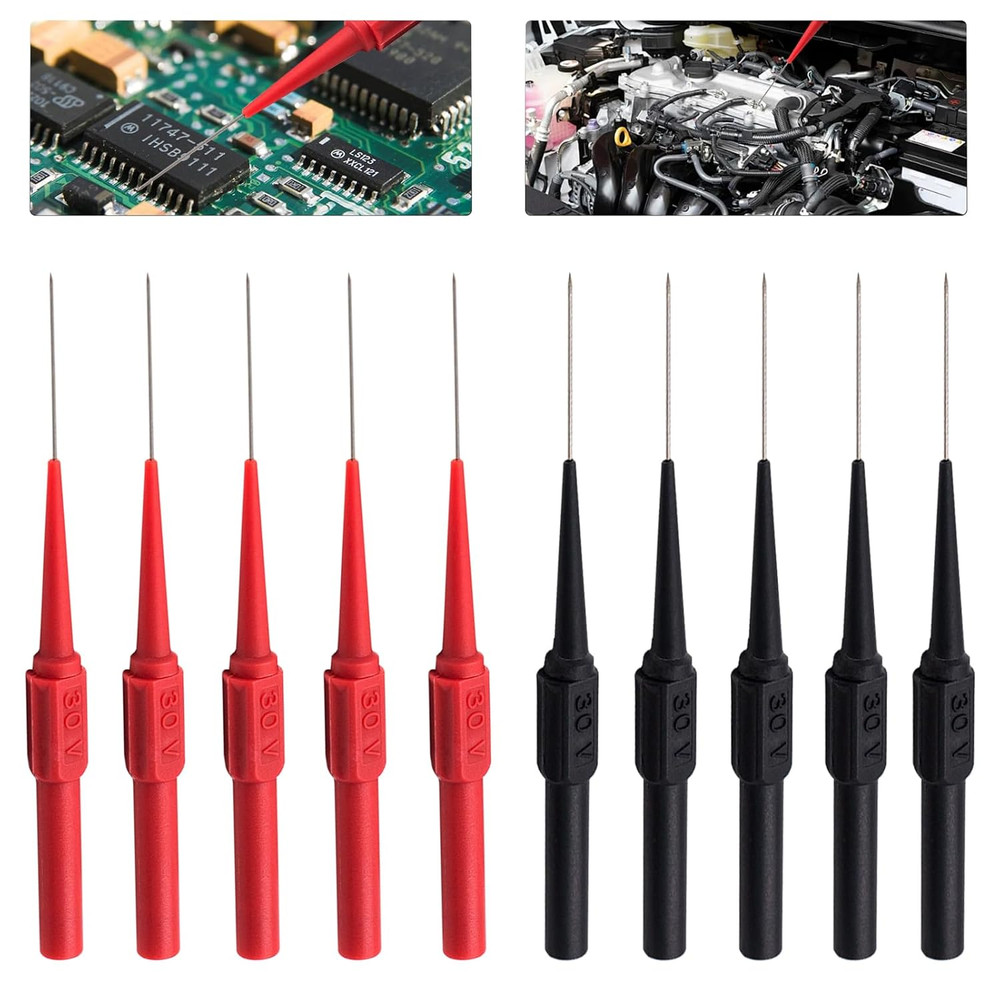 10 PCS Back Probe Pins Kit, 0.7Mm Non-Destructive Insulation Wire Piercing Test
