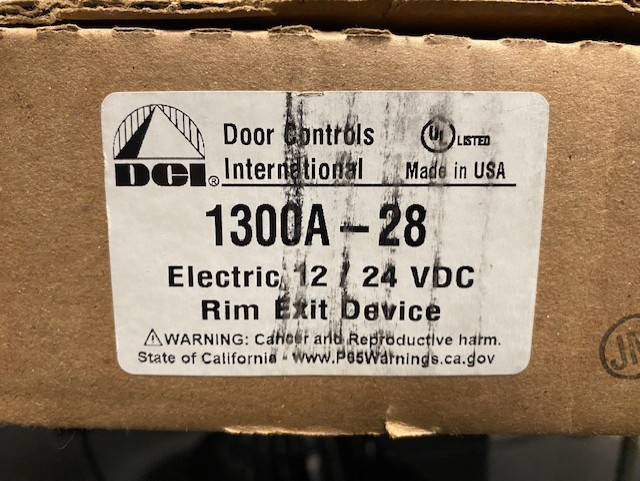 DCI 1300A28 Electric Latch Release, Exit Only, Satin Aluminum