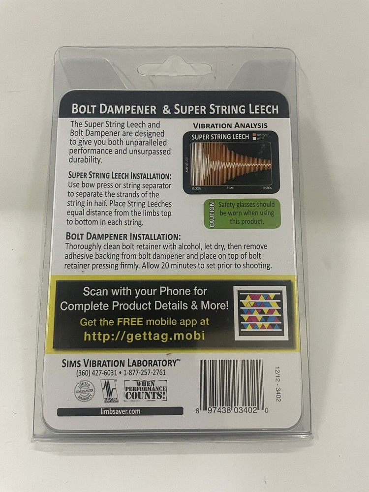 LIMBSAVER Bolt Dampener & Super String Leech (Black) 3Pack 3402