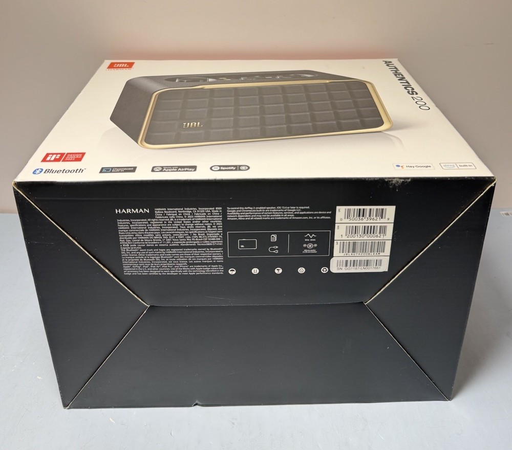 JBL Authentics 200 Smart Home Speaker -Black JBLAUTH200BLKAM - Sealed