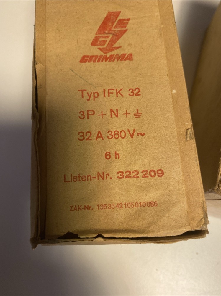 3 x Grimma IFK 32 Strong Power Plug 80s
