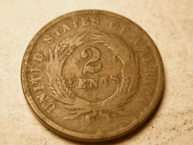 1864 Brown Two Cent Piece as Shown