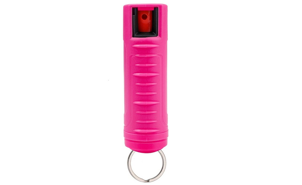 BURN Pepper Spray Keychain Self Defense 1/2oz Pink Security Case Molded - 2 PACK