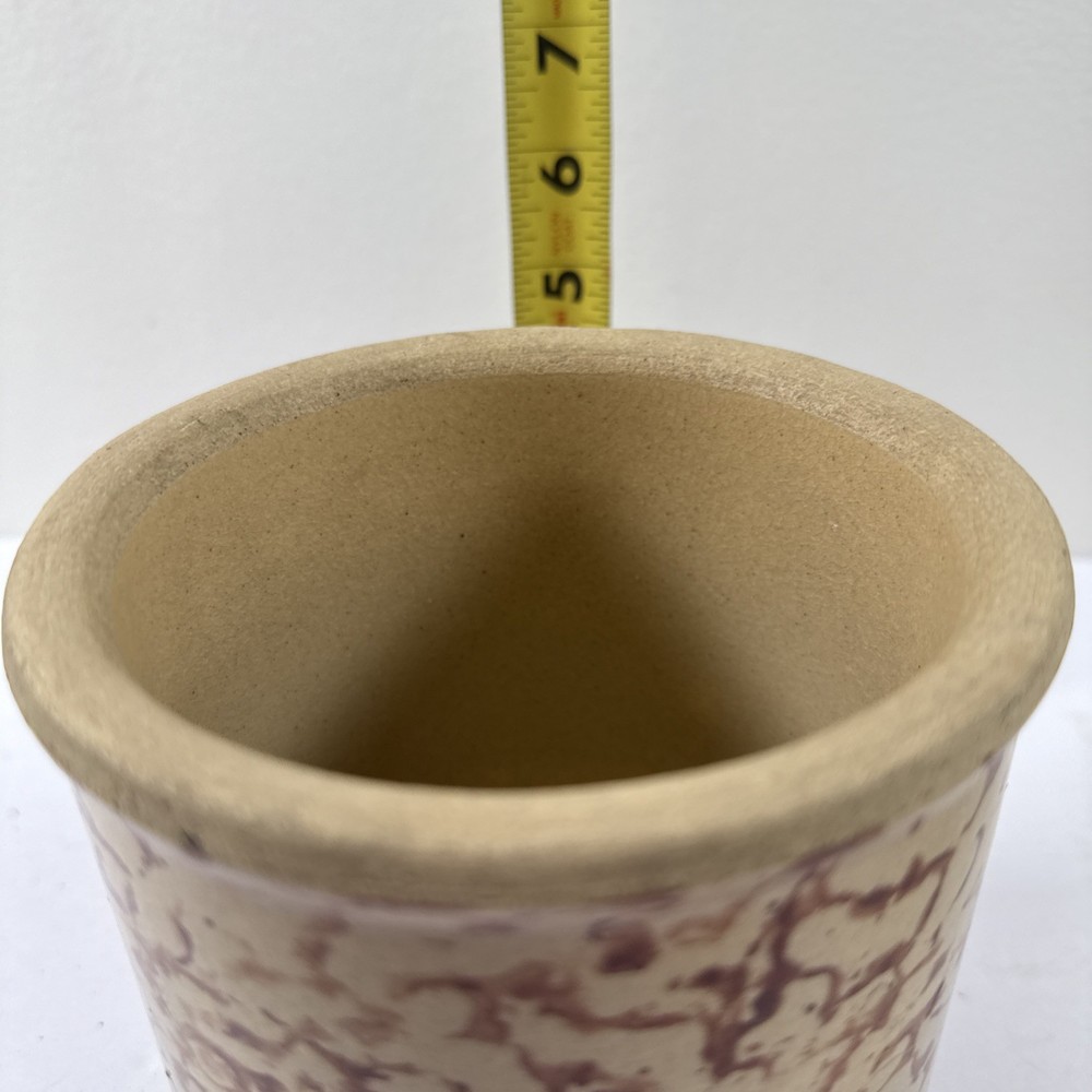 Brown SpongeWare Pottery Jar