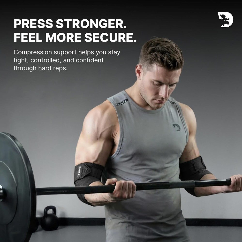 Breathable Elbow Wraps - 40'' Adjustable Straps for Joint Support & Performance