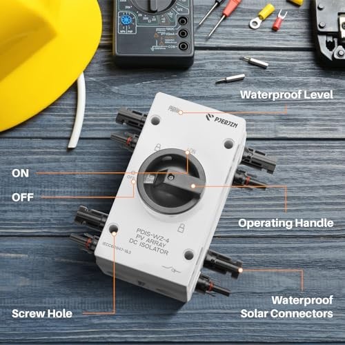 Solar Panel Disconnect Switch 4P 32A 1000VDC Isolator Switch PV 32Amp 1000V 32A
