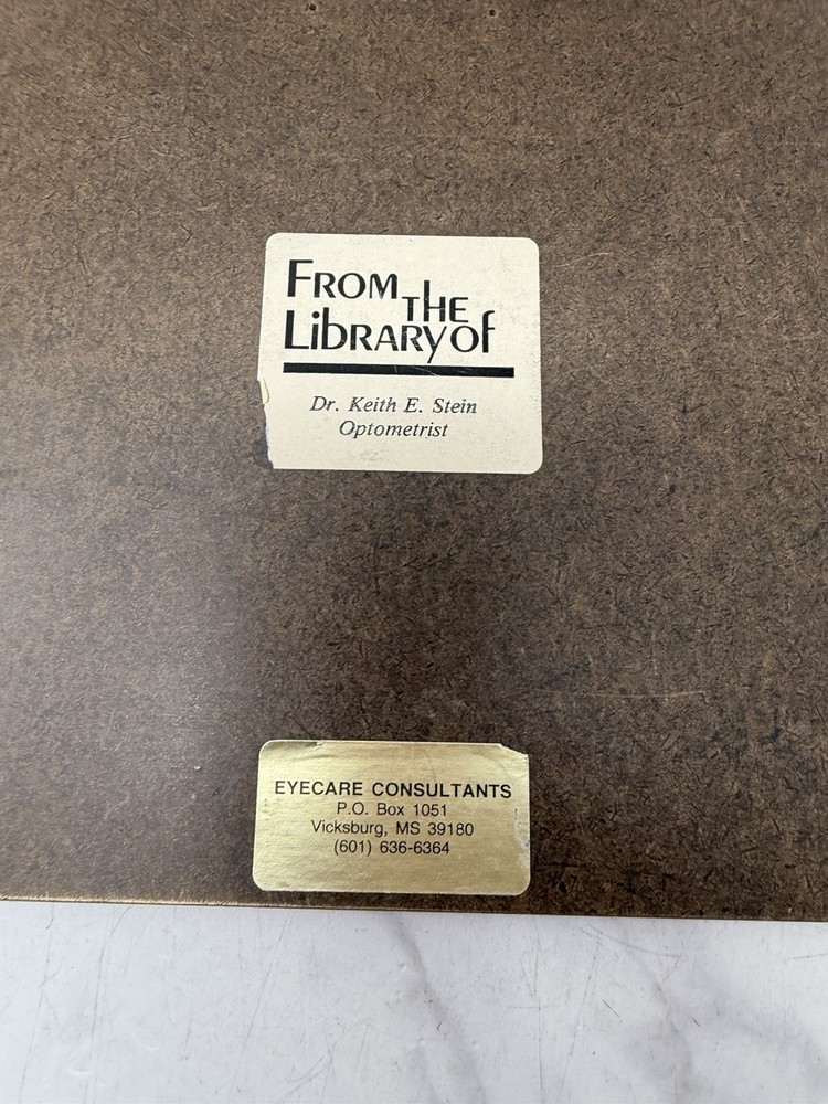 Vintage Optometry Eye Chart Board Common Refractive Errors Teaching Display