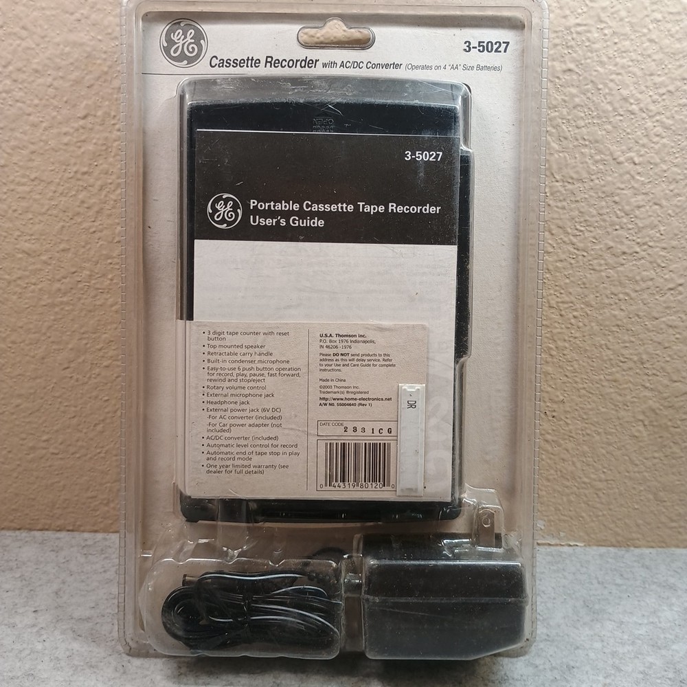 GE 35027 Desktop Cassette Voice Recorder