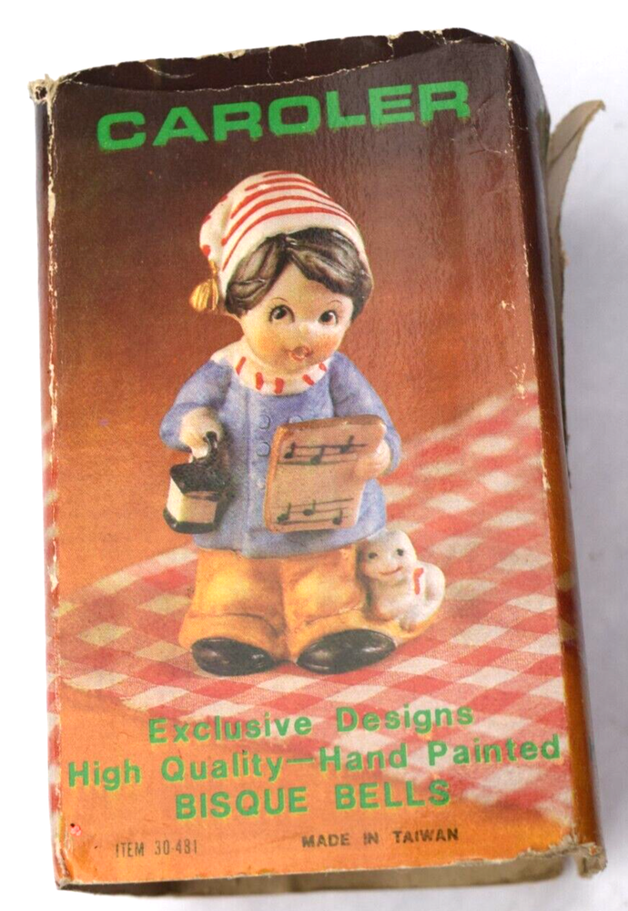 Hand Painted High Quality Bisque Bell Caroler 1981