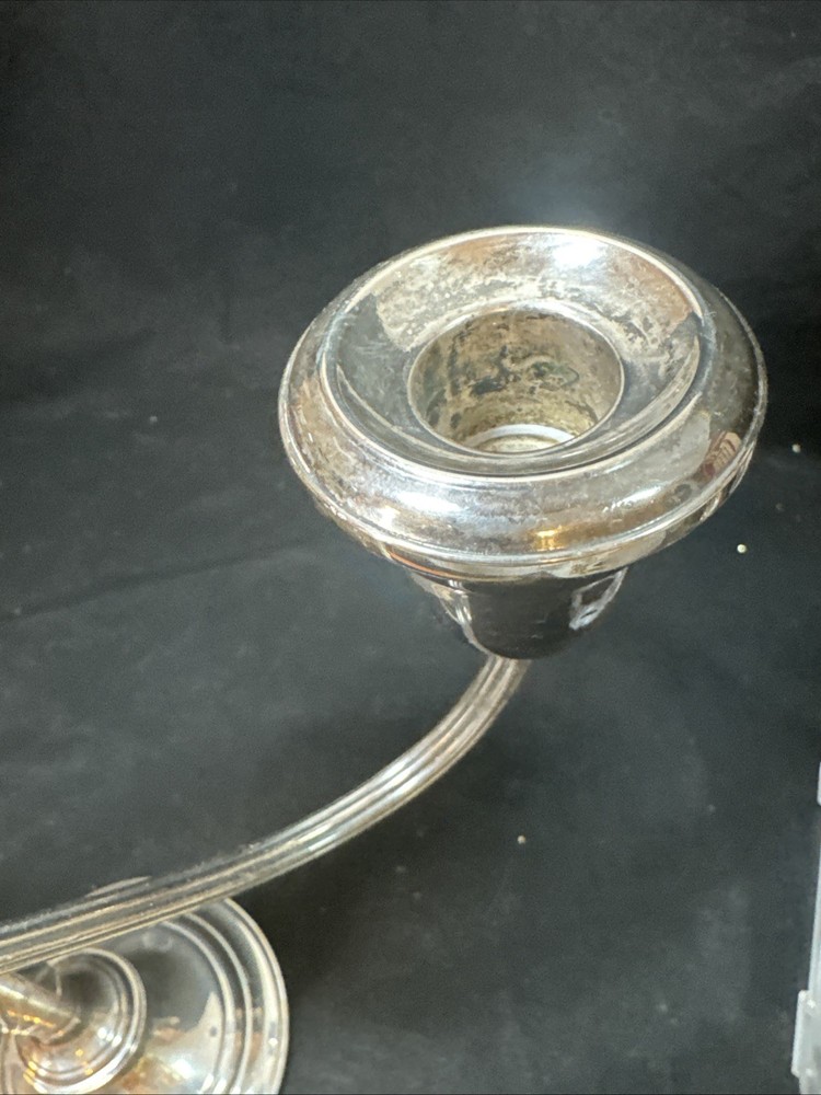 Vintage Gorham Silver Plate 3 Arm Candlestick Electroplated