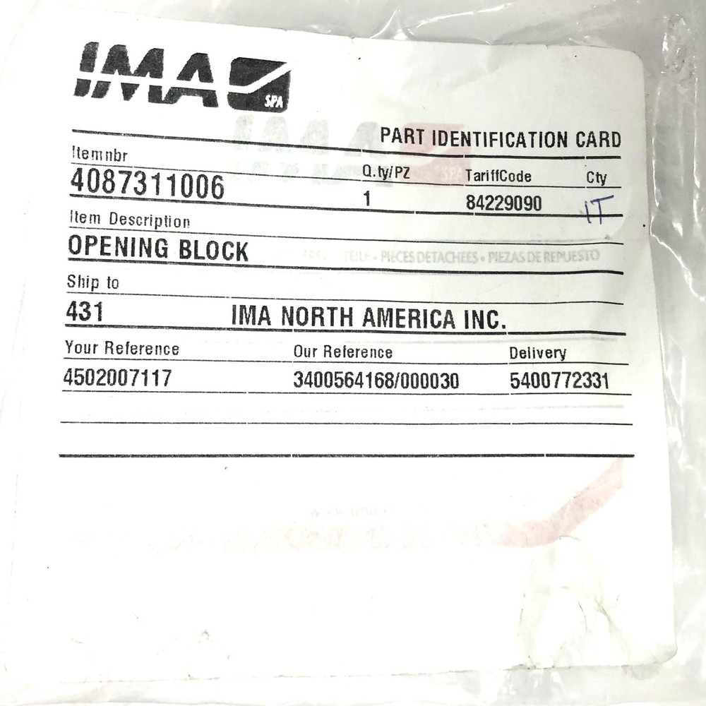 IMA Opening Block 4087311006 NOS