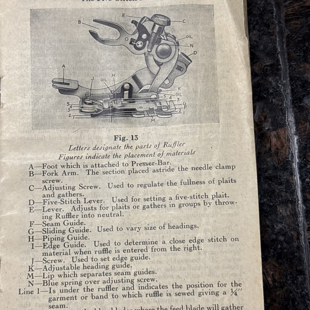 Vintage White Rotary Electric Sewing Machine Instructions #43