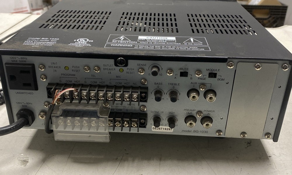 Toa BG-1030 Integrated Amplifier