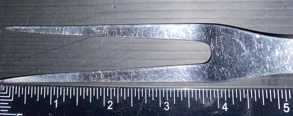 Vintage Household Stainless Meat Fork Black Handle