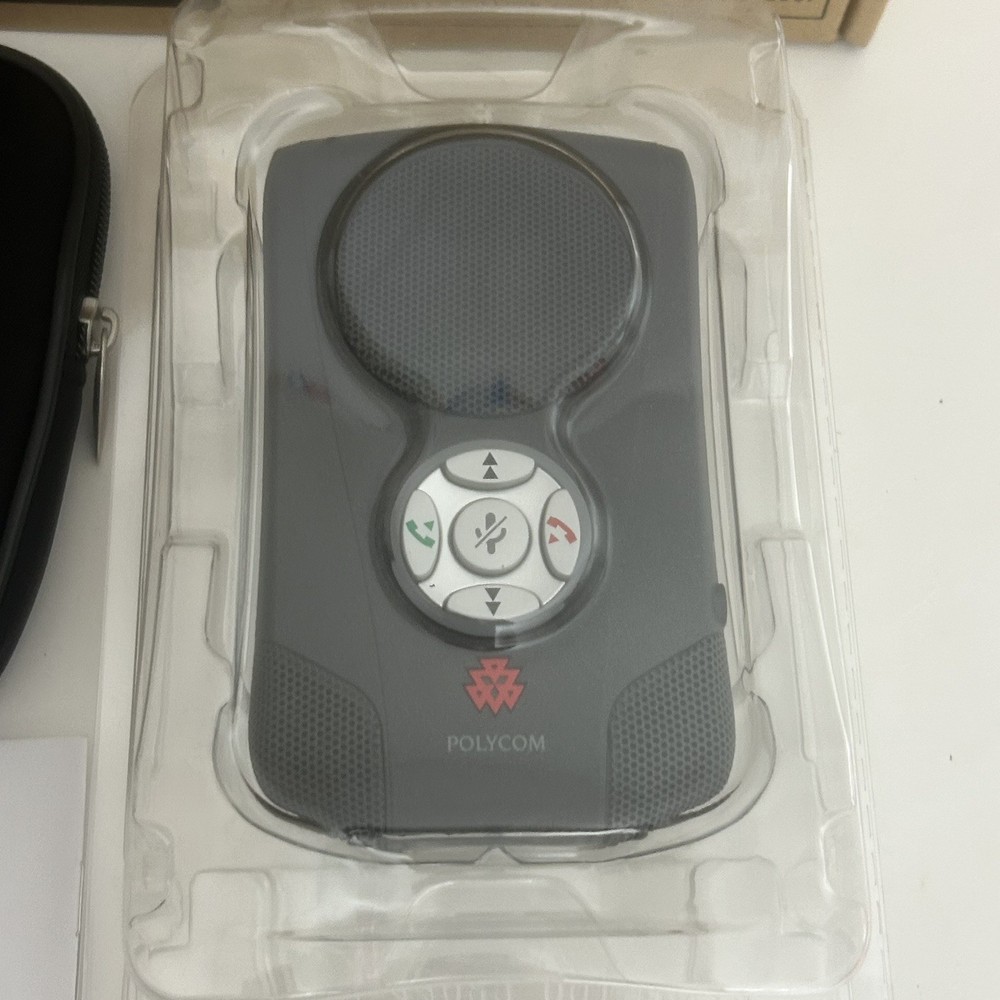 New In Box Polycom CX100 Audio Communicator USB Speakerphone w/ Soft Case, Inst.