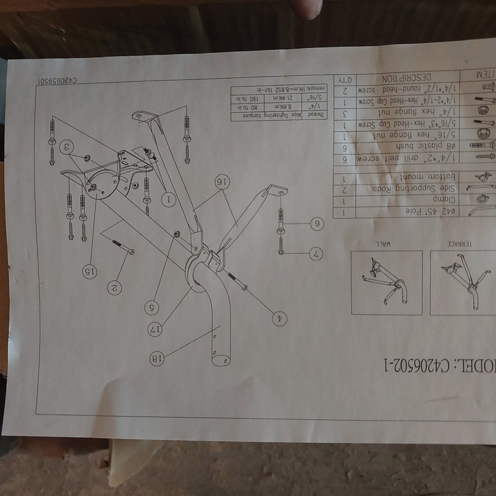 satellite universal tri-pod mounting kit