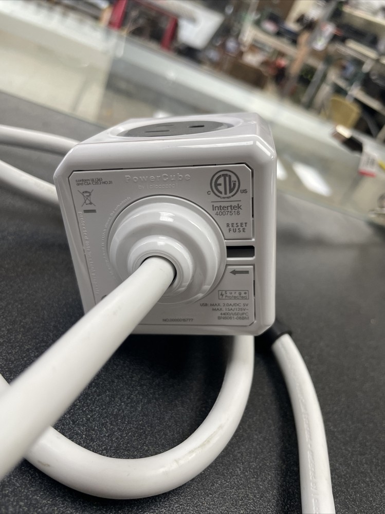 Allocacoc PowerCube Original USB, 4 outlet power adapter