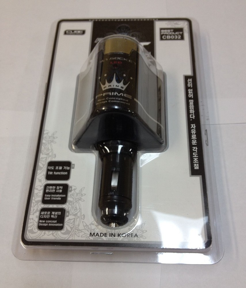 CIGARETTE LIGHTER 3 WAY SOCKETS SPLIT POWER CHARGER LED LIGHT GPS CB-032