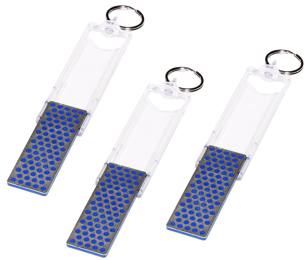 3 PACK DMT Mini-Sharp Keychain Sized Diamond Knife Sharpener w/Coarse Grit 5 ⅝"