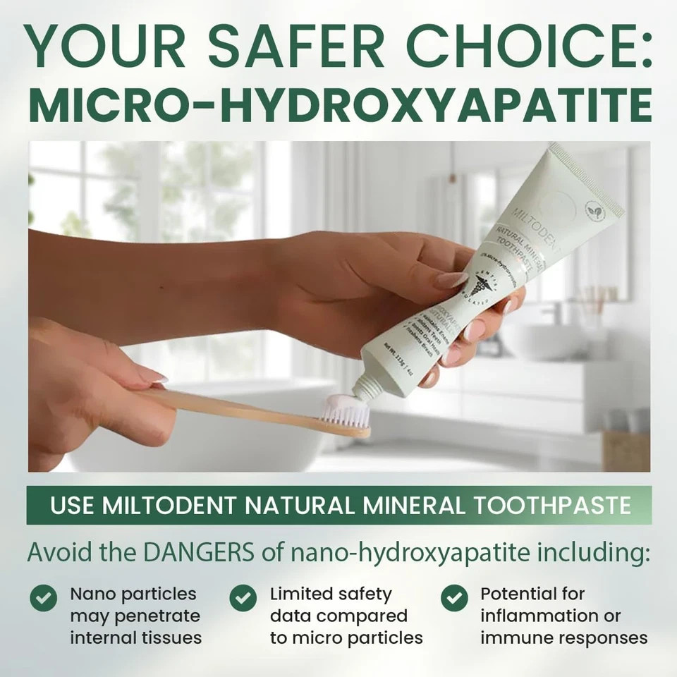 Hydroxyapatite Toothpaste – MILTODENT 15% Micro-Hydroxyapatite Premium Toothpast